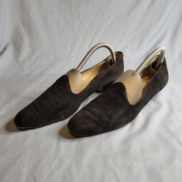 Amalfi women's black suede leather loafers - Picture 13 of 16